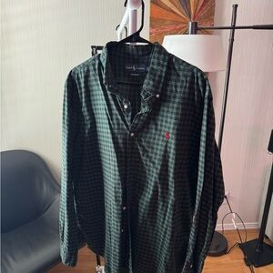 Ralph Lauren Men's Green Checkered Shirt